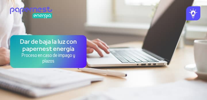 ¿Cómo dar de baja la luz con papernest energía?